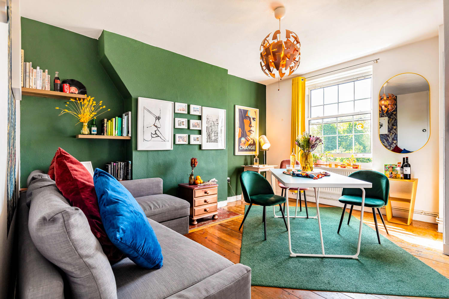 London Apartment With Green Accent Walls: Tour & Photos | Apartment Therapy